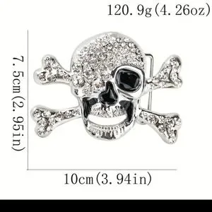 Accessories | New Bling Rhinestone Skull Belt Buckle | Poshmark display picture 2